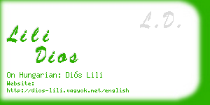 lili dios business card